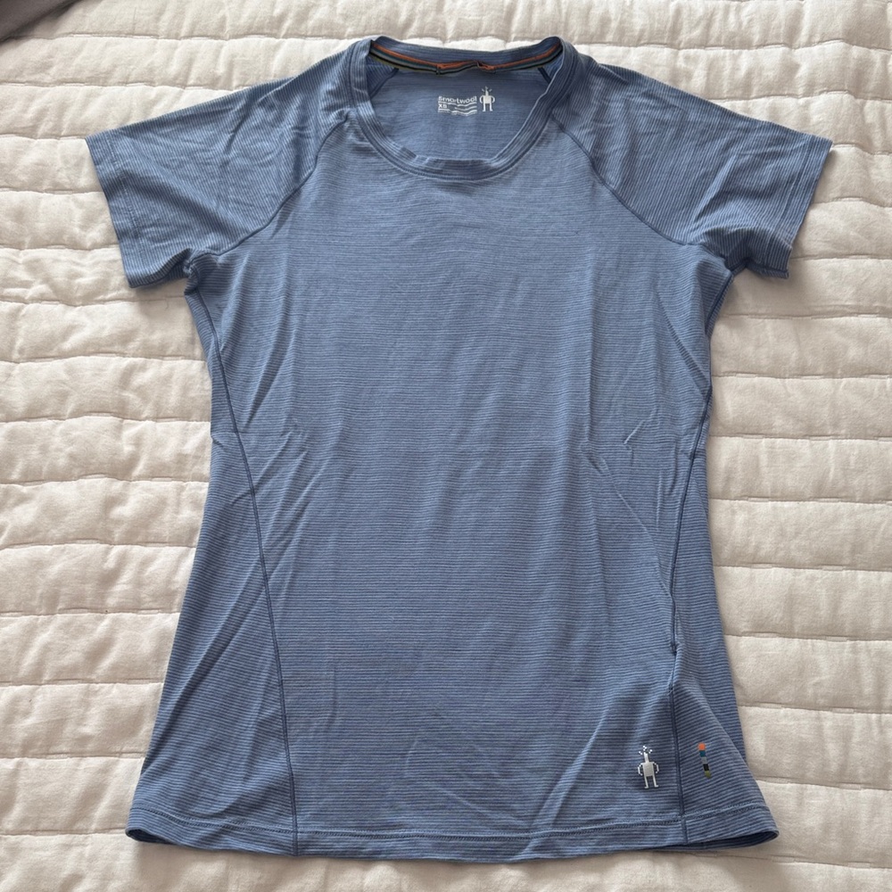 Smartwool merino wool Short Sleeve Top blue